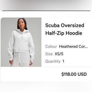 Scuba Oversized Half-Zip Hoodie